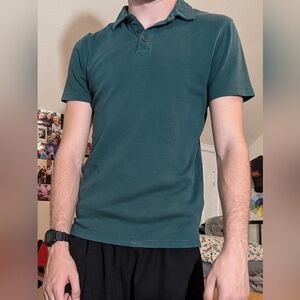 Green slim-fit polo shirt